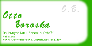 otto boroska business card